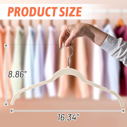 30 Pack Multicolor Velvet Shirt Hangers – Non-Slip Slim Flocked Hangers with Notches, Space-Saving Felt Closet Organiser for Shirts, Dresses, Suits