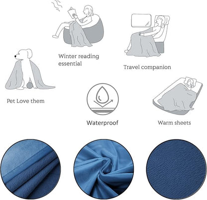 Ameritex Pet Bed Blanket Reversible 100% Waterproof Velvet Super Soft for Sofa and Bed