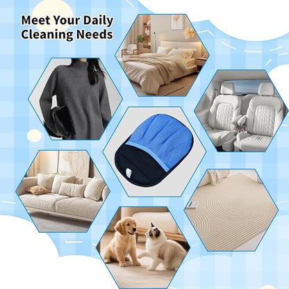 Ganayi Pet Hair Removal Glove for Cats & Dogs, Reusable Magic Brush for Pet Hair, Upgraded Five-Finger Electrostatic Pet Hair Removal Tool for Laundry, Couch, Carpet, Car Seat