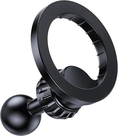 Magnetic Phone Holder Base with 1” Ball Mount Adapter for MagSafe Compatible with RAM Mounts Double Socket Arm for iPhone 17/16/15/14/13/12 Series