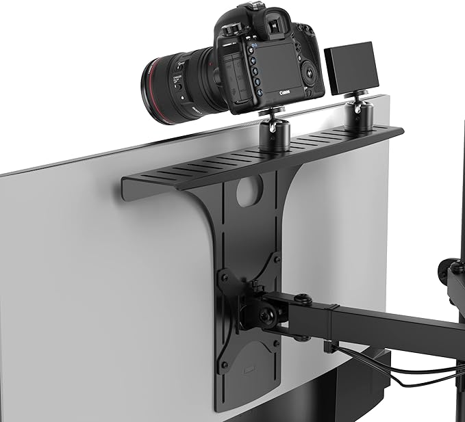 HumanCentric DSLR Monitor Mount Large, Desk Camera Mounting, Light Webcam