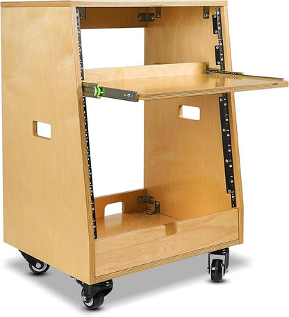 Sound Town DIY Slanted 12U Studio Rack,