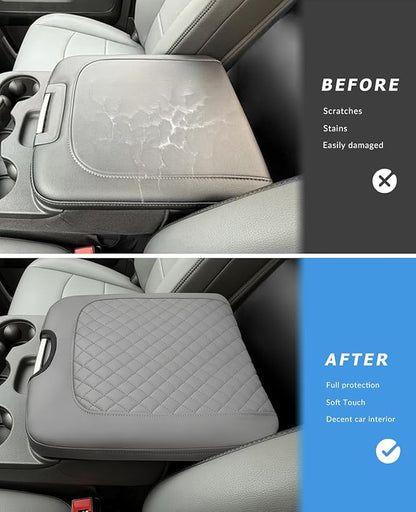 INTGET Center Console Cover for 2013-2018 Dodge Ram 1500 2500 3500 & 2013-2026 Ram 1500 Classic/2500/3500 Accessories Interior Middle Armrest Arm Rest Cushion Protector(Fit for Jump Seat Console)