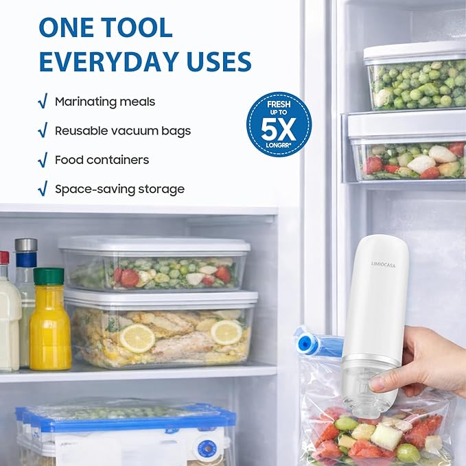 Handheld Vacuum Sealer for Food Storage, Cordless Mini Vacuum Pump