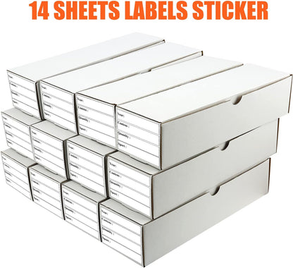 Trading Card Storage Box,12-Pack-9600 Count Corrugated Cardboard Card Box With Mtg/Magic/TCG Storage and Collection,Labels For Card Storage Box
