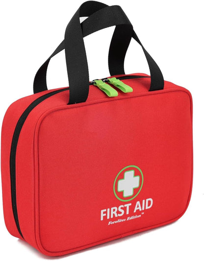 Handy First Aid Bag Empty (Bag Only), First Aid Kit Portable For Home, Office, Vehicle, Emergency Kit For Your Next Adventure, First Aid Supplies Organizer Bag For Camping, Travel, Sports, Red Pouch