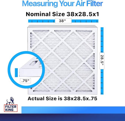 Filter King 38x28.5x1 Air Filter | 4-PACK | MERV 8 HVAC Pleated A/C Furnace