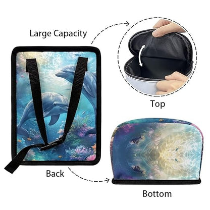 DISNIMO Ocean Dolphin Car Trash Can Leak-Proof Car Organizer Storage Bag for The Back Seat of Any Cars,Sedans, SUVs & Trucks Easy-to-Install Car Accessory Interior