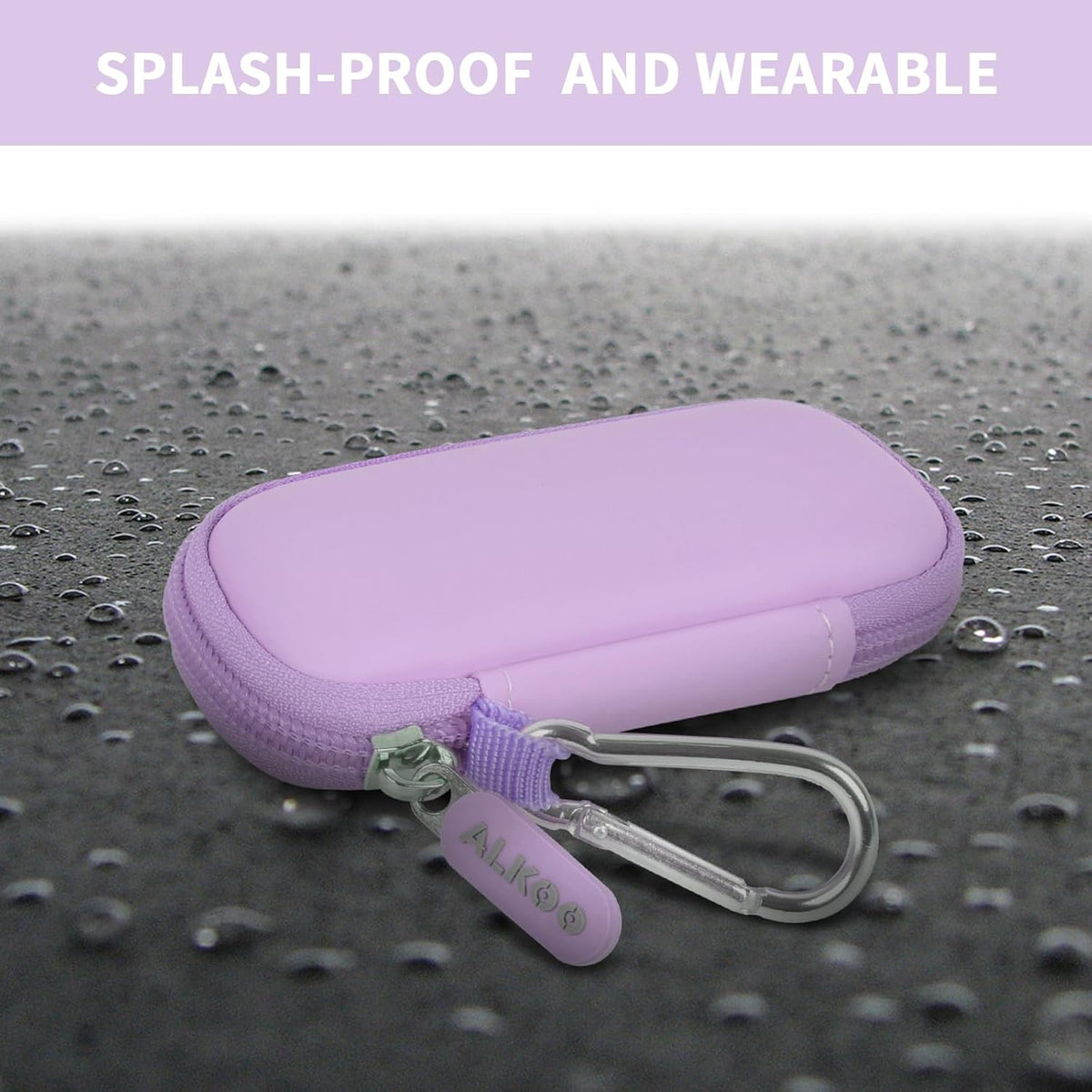 USB Flash Drive Case, SD Card Holder Compatible with Thumb Drive, Memory Cards, SDXC SDHC Storage Bag, Electronic Accessories Organizer for SanDisk for Samsung for Inland (Light Purple)