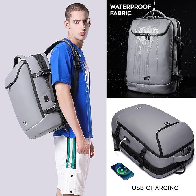 Laptop Backpack for Women, 50L Carry On Backpack Men, Expandable Flight