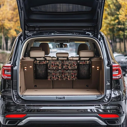 Retro Mushroom Trunk Organizers for Men Hanging Storage Bins, Foldable Backseat Organizer for SUVs & Sedans, Sturdy Car Organization Accessories