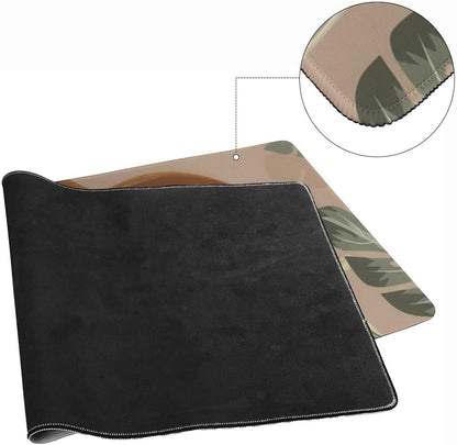 Elegant Lady Tropical Large Mouse Pad, Vintage Aesthetic Gaming Desk Mat, XXL Keyboard Desk Pad Mat for Desktop, 35.4"x15.7" Non-Slip Base Big Mousepad with Stitched Edges