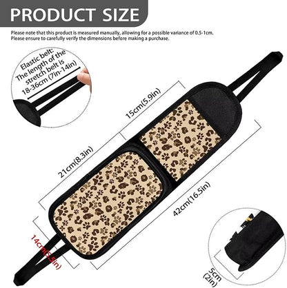 Auto Seat Storage Hanging Bag for Women Auto Seat Storage with Leopard Design Universal Car Front Seat Side Hanging Bag with Zipper for Cars SUVs Truck
