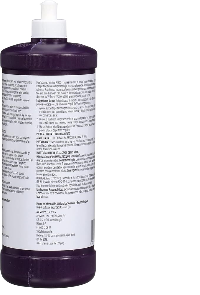 Perfect-It Perfect-It EX AC Rubbing Compound, 36060, Fast Cutting, High Performing, 1 qt (32 fl oz)