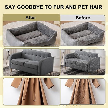 PetJoyHaven Pet Hair Removal Glove for Dogs & Cats, 2026 Newly Upgraded Electrostatic Animal Hair Removal Glove, Reusable Magic Brush for Clothing, Couch, Bed, Carpet, Car Seat, Furniture