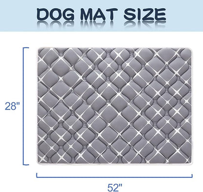Bubble bear Dog Crate Mat - Ultra Soft, Washable & Anti-Slip Kennel Pad for Small/Medium/Large Dogs, Dark-Hued to Hide Stains (52"x28")