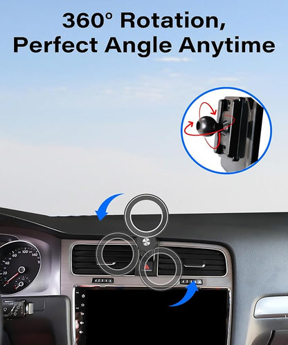 Car Phone Holder for VW Golf GTI 2015-2021 / Golf R 2015-2019 MK7 MK7.5 Accessories Compatible with MagSafe Hands-Free 360° Rotation Adjustable Cell Phone Mount Does Not Affect Air Vent