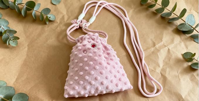Sugar Glider Bonding Pouch Portable Drawstring Pouch Soft Sleeping Bag with Pink Braided Ribbon Small Animal Carrier (Pink)