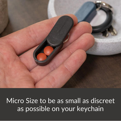 Magnetic Keychain Pill Holder 3-Pack - Compact, Durable, Lightweight with Sleek Minimalist Design - Secure, Discrete, Portable Pill Holder Keychain (Luxe 3-Pack)