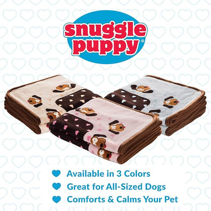 Snuggle Puppy Blanket for Pets - Cozy Dog Blanket for Small Dogs - Machine Washable Dog Blanket in Blue