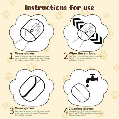 marveher Pet Hair Removal Gloves,Electrostatic Gloves Pet Hair, Efficient Grooming Glove for Cats Dogs, Reusable Pet Hair Removal Tool for Couch, Furniture, Carpet, Curtain (3)