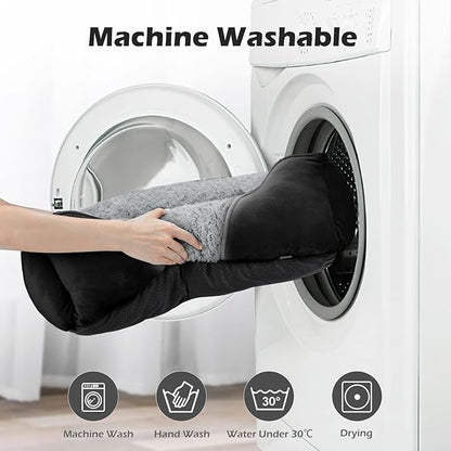 INVENHO Large Dog Bed Rectangle Washable Orthopedic Soft Calming Sleeping Durable Pet Cuddler with Anti-Slip Bottom