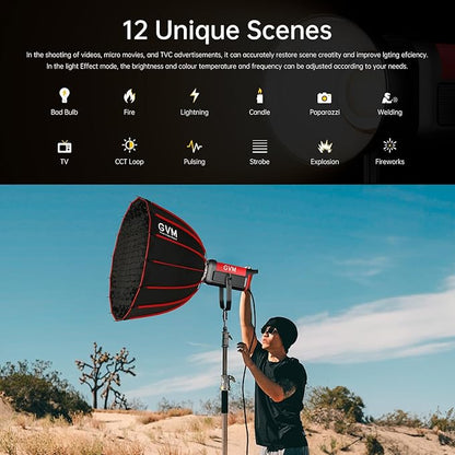 GVM Video Lighting 300W Bi-Color Studio Lights kit