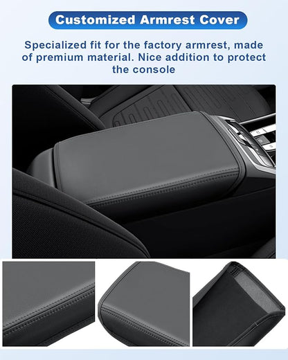 CDEFG Compatible with 2024 Hyundai Santa Cruz Tucson Center Console Cover for 2022-2024 Santa Cruz Accessories Armrest Cover Tucson Middle Console Pad Arm Rest Cushion