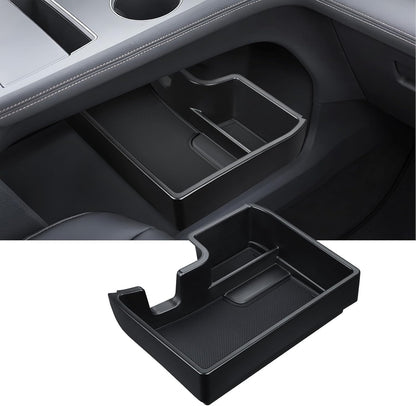 Ecarzo Console Bottom Organizer Compatible with 2021-2026 Toyota Sienna Accessories, Lower Center Console Tray Storage Box with Multiple Compartments