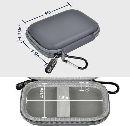 Case Compatible with Samsung T9/ T7/ T7 Shield Portable SSD 1TB 2TB 4TB External Hard Drive, Storage Travel Carrying Holder Organizer for Solid State Drives & USB Cable (Box Only)-Grey
