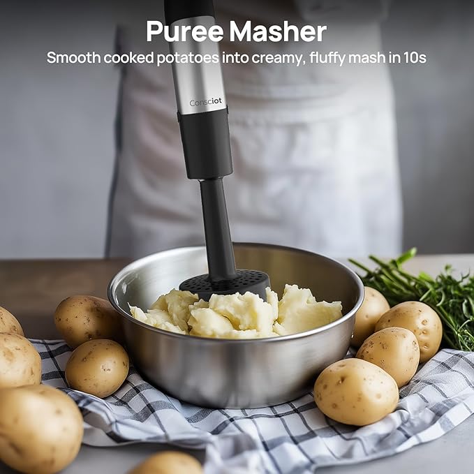 Consciot 7-in-1 Immersion Blender Handheld Max 1100W, Stick Emulsifier