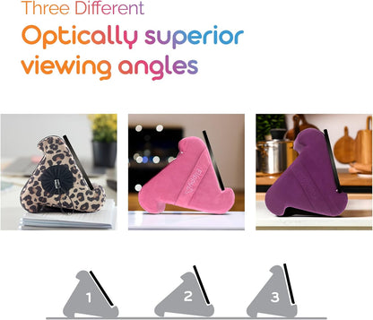 Flippy Original Tablet Pillow Stand & iPad Holder, Gift for Book Lovers & Readers, Multi-Angle Stand with Storage for Lap, Desk & Bed, Compatible with Kindle, Fire, iPad & Samsung, Def Leopard