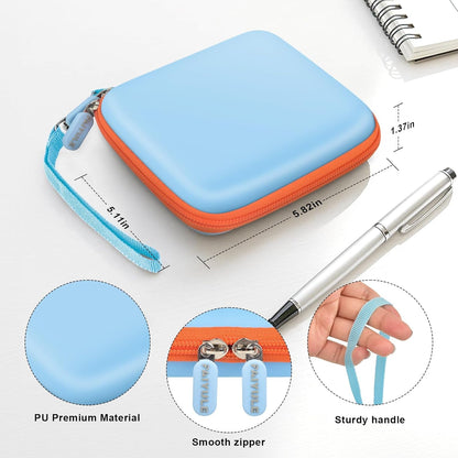 Case Compatible with SanDisk 1TB 2TB 4TB 500GB 8TB for SanDisk Extreme PRO Portable SSD External Hard Drive, Memory Card SD SDXC SDHC Card Storage Holder Organizer - for 2 Pcs SSD (Blue)