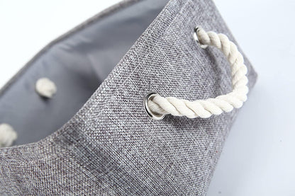 Storage Basket Fabric Sturdy Canvas Storage Bins Organizer with Handles for Clothes and Storage Foldable Storage Boxes Cubes