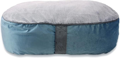 COZY ONE - MIA Collection-DEEP Comfort - Ultra-deep Orthopedic Pet Beds with Non-Slip Bottom, Removable and Washable Velvet Cover, Made in USA, Blue/XL, 42x36x12 Inch