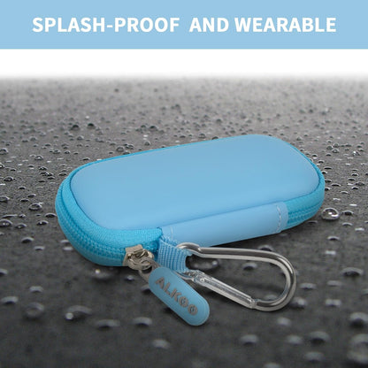 USB Flash Drive Case, SD Card Holder Compatible with Thumb Drive, Memory Cards, SDXC SDHC Storage Bag, Electronic Accessories Organizer for SanDisk for Samsung for Inland (Light Blue)
