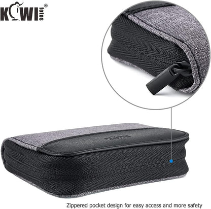 AWS Memory Card Case Holder: 28 Slots for 24 SD SDXC SDHC + 4 CF XQD - Portable Organizer with Labels - Grey