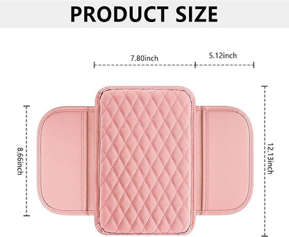 Car Center Console Cover for Hummer H2 2003-2009, Car Armrest Cover Cushion Arm Rest Cover Auto Interior Arm Rest Seat Box Pad Accessories,Pink