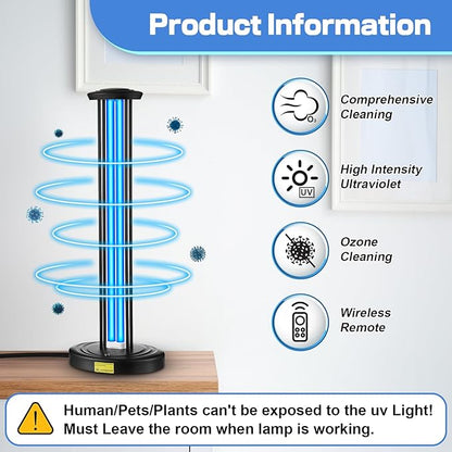 Qualirey 100W UV Light Sanitizer, Ozone Free, Safe