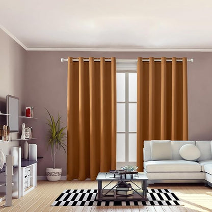Anytime 100% Blackout Curtain 2 Panels Set, Thermal Insulated Window Drapes