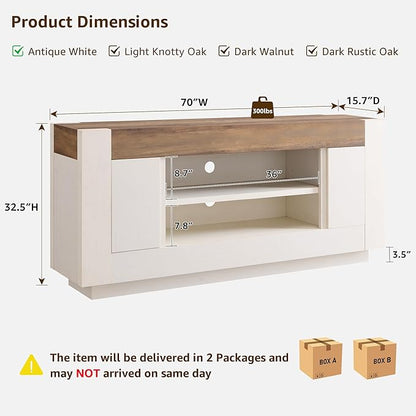 OKD Modern 70" TV Stand, Entertainment Center