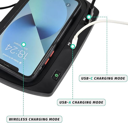 KEWISAUTO Car Wireless Charger for 2016-2021 Honda Civic, Center Console Charging Panel USB-A USB-C Fast Phone Charger Pad for Honda Civic 2016 2017 2018 2019 2020 2021 Accessories
