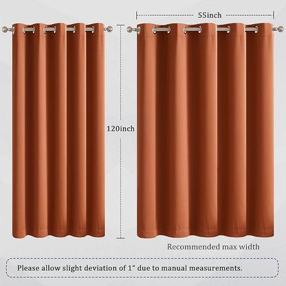DUALIFE 120 Inch Patio Door Curtains