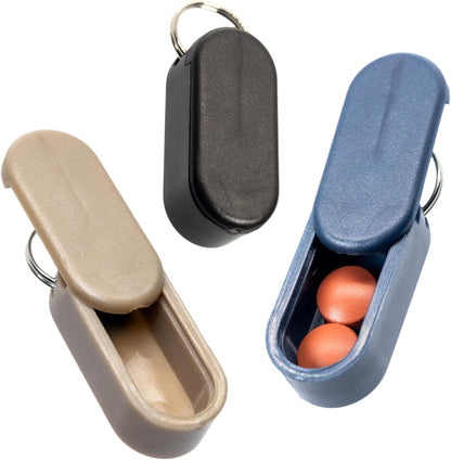 Magnetic Keychain Pill Holder 3-Pack - Compact, Durable, Lightweight with Sleek Minimalist Design - Secure, Discrete, Portable Pill Holder Keychain (Luxe 3-Pack)