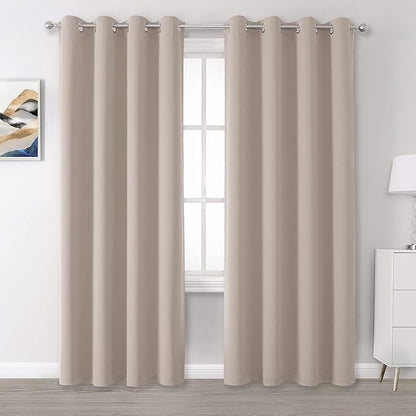 DUALIFE Blackout Curtains 96 Inches Long