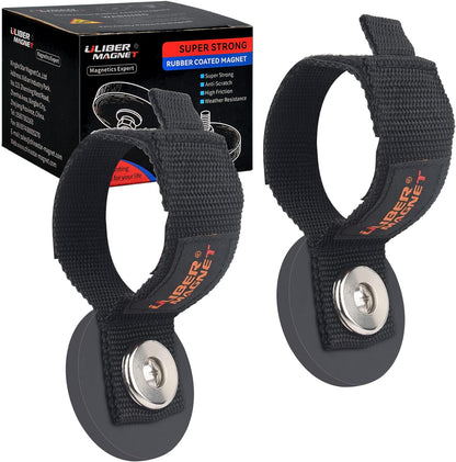 ULIBERMAGNET Strong Magnetic Storage Straps,Heavy Duty Magnetic Garage Storage Tool Organizer,Extension Cord Straps, Hose, Cable, Rope,Tools for Garage,Pick-up,RV and Workshop(2 Pack)