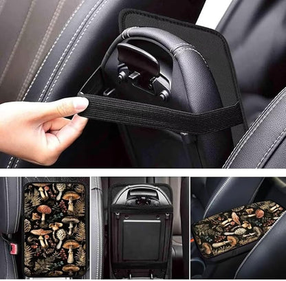 Coldinair Vintage Mushroom Universal Car Center Console Pad Soft Armrest Protector Cover Fit for Most Vehicle,SUV,Truck,Car Interior Accessories Decor