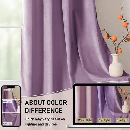 JIUZHEN Velvet Blackout Curtains