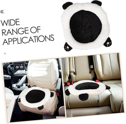 GLEAVI Cute Panda Car Seat Cushion Lumbar Support Pillow for Adults Pads for Cars Trucks Suvs Fun Cartoon Design for Enhanced Comfort and Easy Cleaning