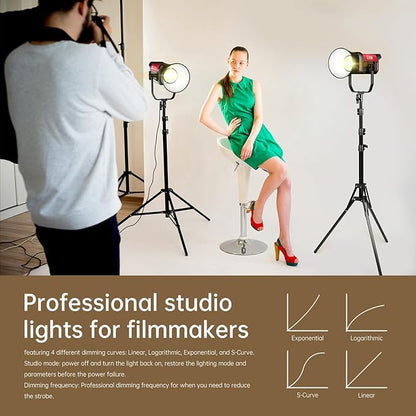 GVM Photography Lighting 300W Bi-Color Studio Lights